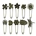 10PCS Fireboomoon Bronze Vintage Hijab Pins /Brooch Pins/Safety Steampunk Findings Brooch Pins,pattern Hijab Pins,Bronze Pins,Bronze Brooch Pins,Bronze Safety Pins