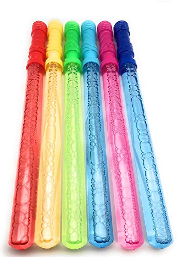 Oojami 30 Pack Big Bubble Wands - 14 Inches Assortment Of Colors Ideal For Party Favors Birthday School Easter Graduation, Bubble Theme Party Value Pack #TOP1