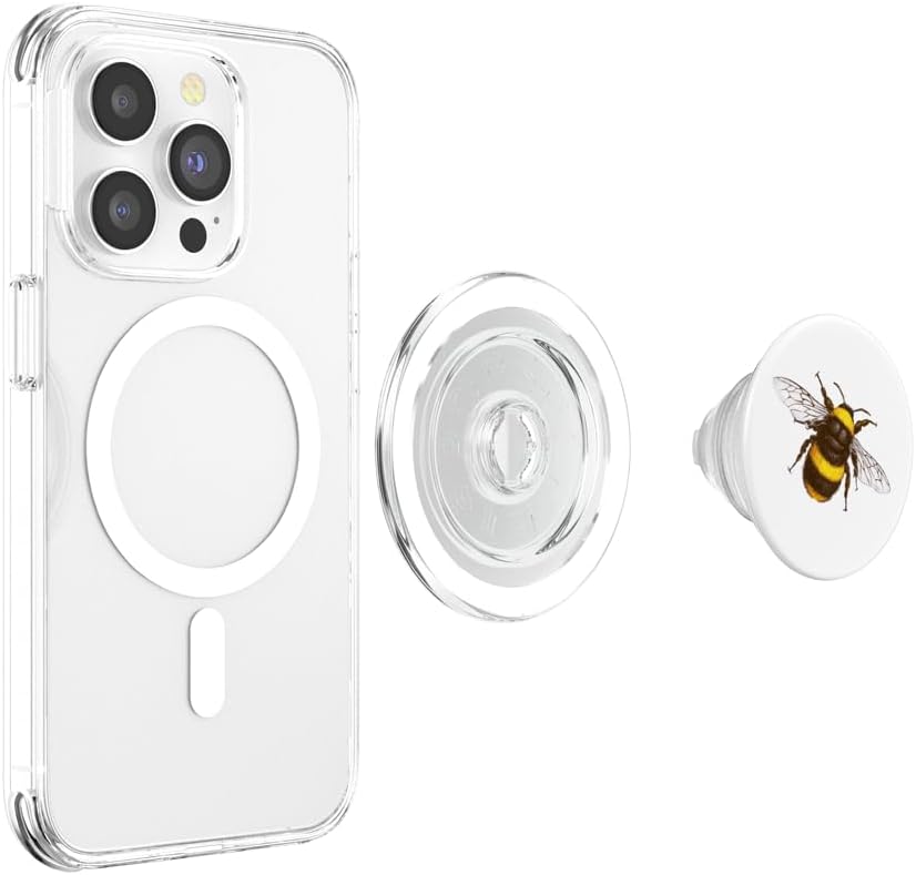 Realistic Bumblebee - Nature-Inspired Insect Design PopSockets MagSafe PopGrip for iPhone