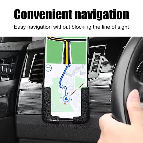 Image of 2 Pack Car Phone Holder, Multifunctional Dashboard Phone Holder, Self-Adhesive, Adjustable Width (Black)