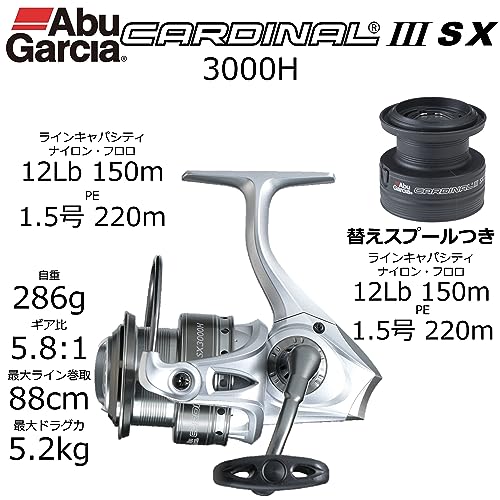 AbuGarcia (アブガルシア) CARDINAL III SX3000H スピニングリール 替えスプール付き 2枚目