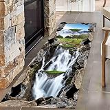 3D Flur Teppich, 60x120cm Optischer Illusion Wasserfall...