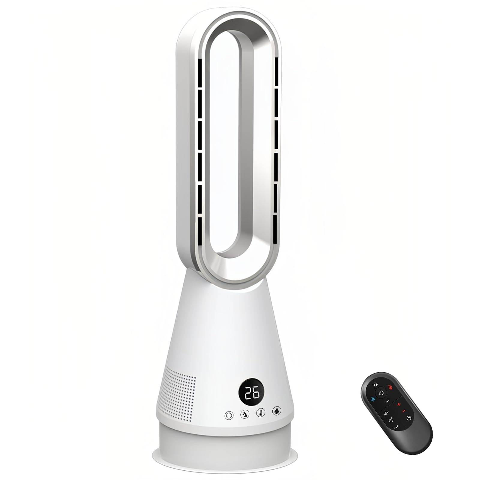 Amazon | タワーファン【2025革新冷暖兼用・1台6役・羽根なし扇風機