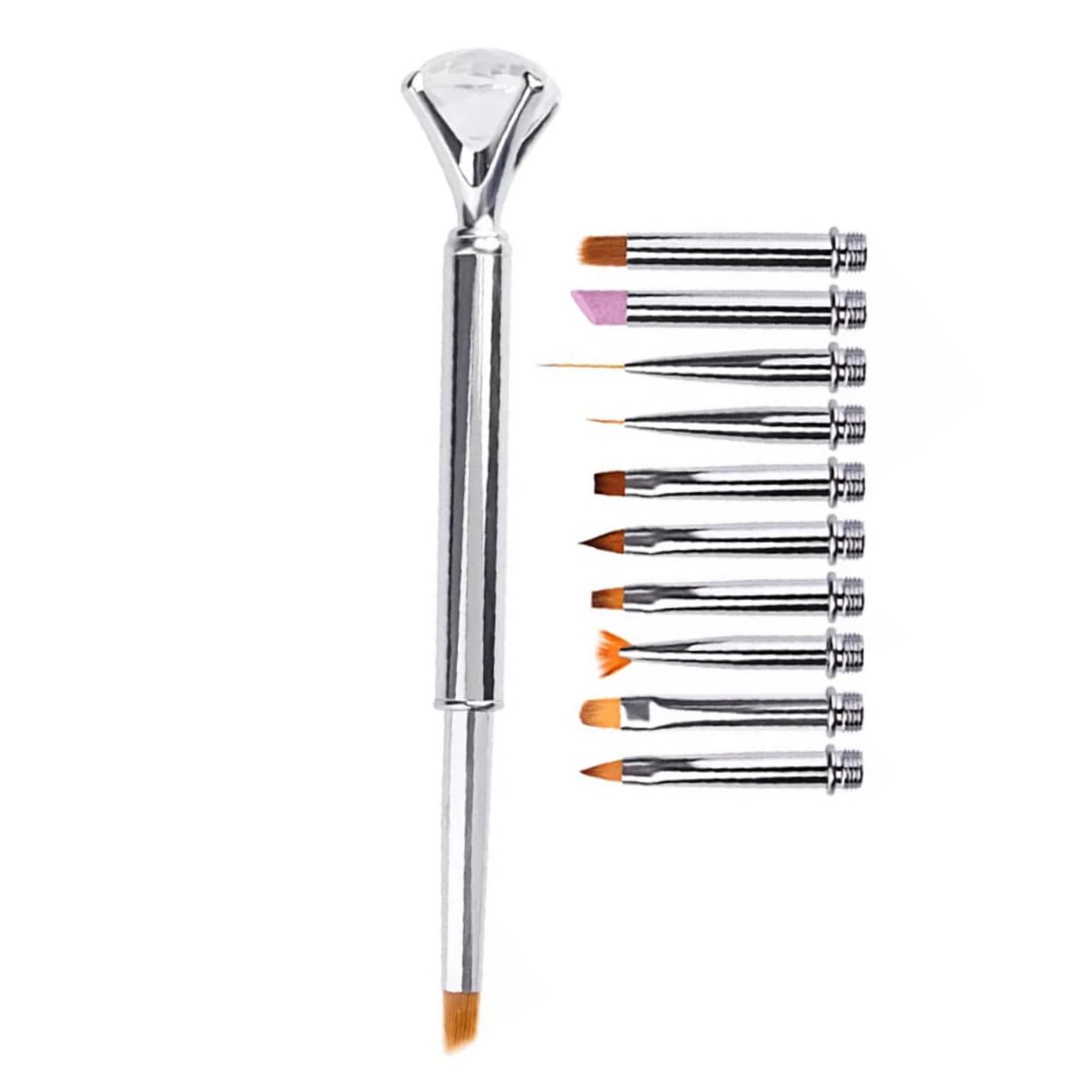 LIFKOME 10pcs Professional Manicure Brush Nail Art Pen Brush Nails Supply for Art Pen Pedicure Tools