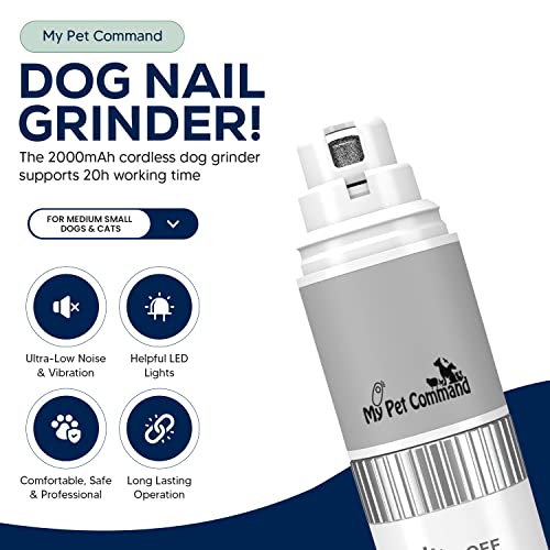 My Pet Command Cordless Dog Nail Grinder Quiet Low Noise for Large...