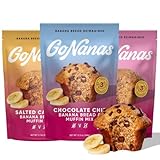 GoNanas Banana Bread Mix Variety Pack. Vegan, Gluten Free Healthy Snacks. Oat Flour Banana Bread or Banana Muffin Mix. Women...