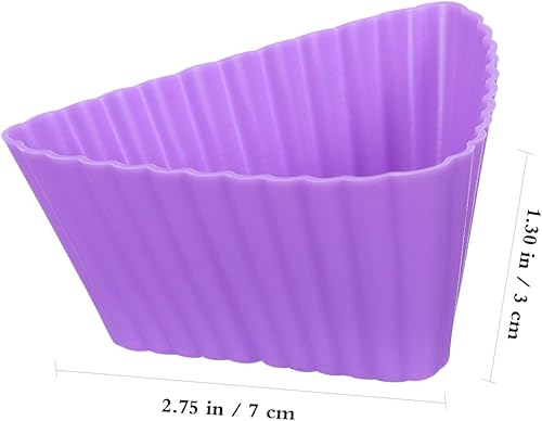 Miniatura 5 de Cabilock Juego de moldes de silicona para tartas, forros amarillos para cupcakes gigantes para hornear color aleatorio