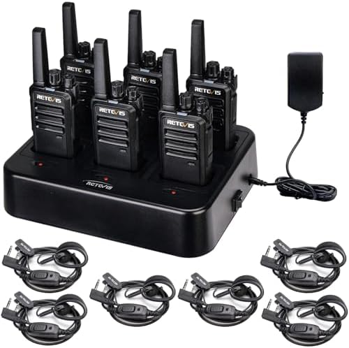 Retevis RT68 Walkie Talkies with Earpiece, Portable FRS Two-Way R...