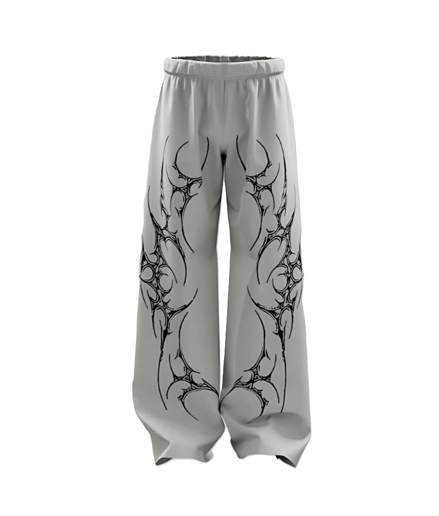 Men's Cotton Grey Track Pant Circle Print | Comfortable Comfortable Casual Jogger Pants for Daily Designs S-picture-37