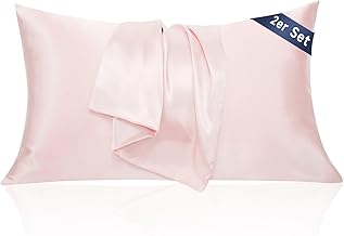 AliLeader Satin Pillowcase 50 x 75 cm, Soft and Comfortable, Takes Care of Your Skin and Hair, Pale Pink, 50 x 75 cm