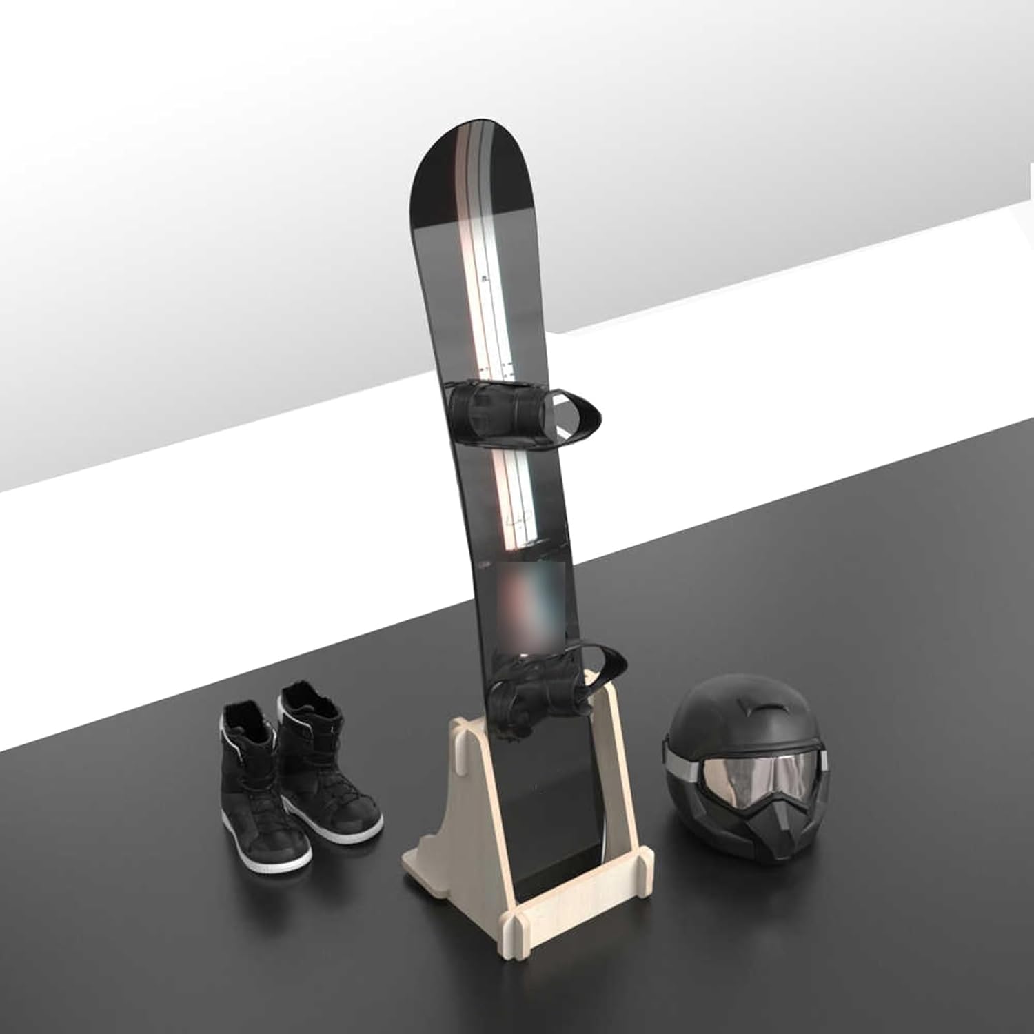 Skateboard Rack,Floor-mounted Ski Racks,Wooden Skateboard Storage Rack,Easy to Carry,Suitable for Home And Warehouse