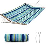 Tangkula 10.5FT Double Hammock, Heavy Duty Outdoor Hammock with Curved Spreader...