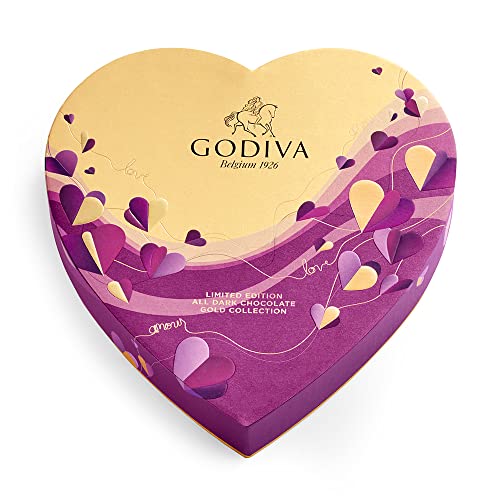 Godiva Chocolatier Gourmet Chocolate Gift Box - Mothers Day, Birthday And Spring Gifting - Assorted Luxury Dark Chocolate Candy In A Heart Shaped Gift Box - 14 Pieces #TOP2