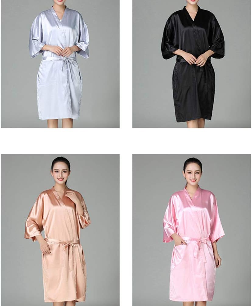 Beaupretty Salon Client Gown Robes Cape Black Hair Cutting Smocks for Hairdressing SPA