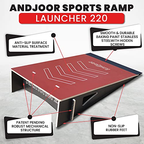Andjoor Skateboard Ramp for Bike, Scooter, Skate, RC, BMX, RC Car, Dirt Bike - Jumping Ramps for Kids - Skateboard Accessories for Boys and Girls - Thumbnail 5