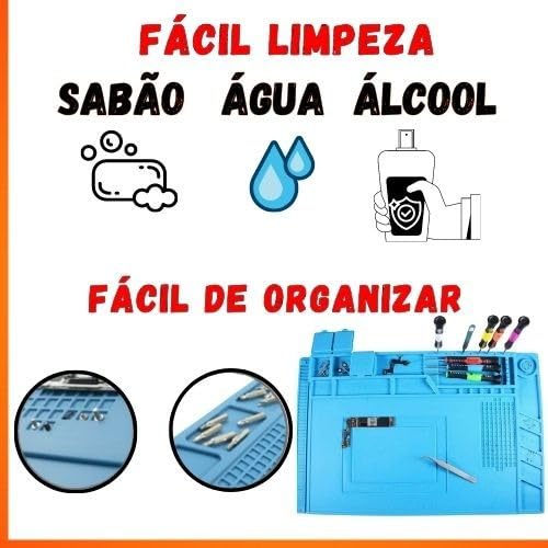 Kit Manutenção Eletronica Completo Notebook Celular Chaves Precisão + Manta Antiestatica