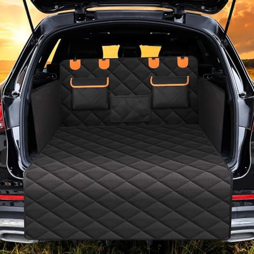 Cargo Liner for Skoda Kodiaq Sportline Kodiaq RS Kodiaq Scout, Anti-Scratch, Non-Slip, 70.8 x 40.5 x 12.9 Inch, with Storage Pockets, Black