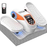 VIVURN® 023 Under Desk Elliptical Mini Electric Leg Exerciser for Senior, 12 Speeds RF Remote Display Monitor Non-Slip Mat, Quiet & Compact Seated Pedal Exerciser for Home Office Gift for Mom Dad