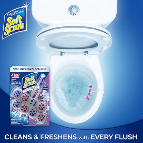 Image of Soft Scrub 4-in-1 Rim Hanger Toilet Bowl Cleaner, Lavender, 2 Count
