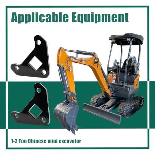 YUXIVCNE 2Pcs Drive Motor Reinforcement Brackets Suitable for 1-2 Ton Chinese Mini Excavator 1/2 Inch Heavy Duty Steel Track Flange Plates Mounting Bracket Left & Right by YUXIVCNE - Used condition - Image 2