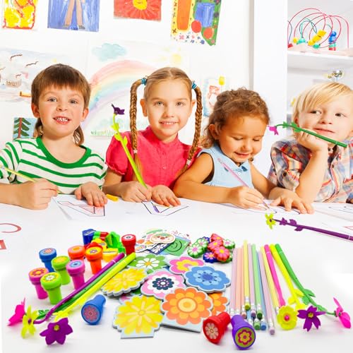 Papeterie à fleurs lot de 134 pièces pour remplacer les fournitures ternes - 6