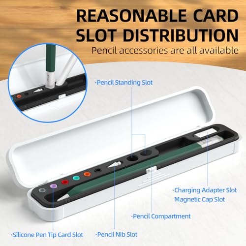 Image of AZF Hard PC&Silicone Magnetic case for Apple Pencil case(2nd Generation /1st Gen / (USB-C) and Samsung Galaxy S-Pen Series Pencil Protection Carrying Case. (Black)