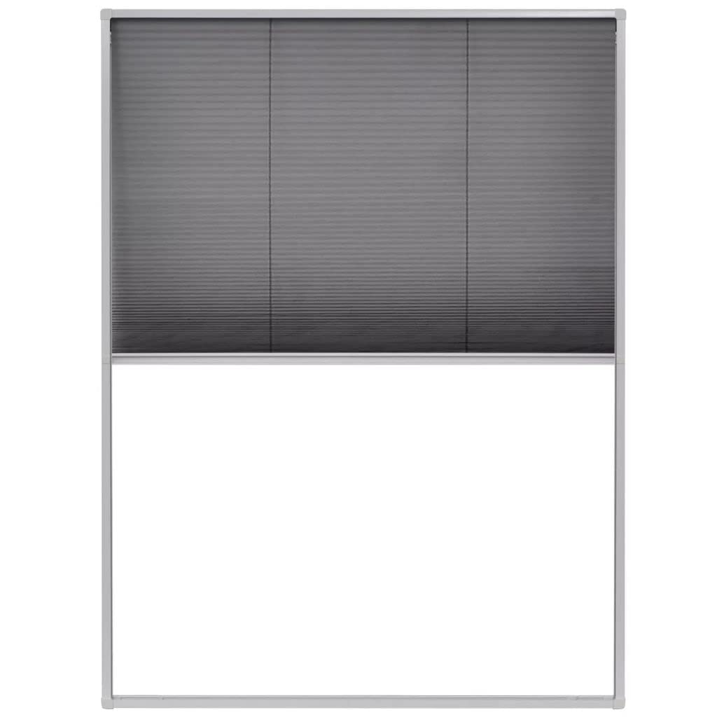 ZEYUAN Insektenschutz-Plissee für Fenster, Fliegengitter Fenster, Fliegenschutz Fenster, Pollenschutzgitter Fenster, Insektengitter Fenster, Insektennetz, Fensternetz, Aluminium 60 x 80 cm