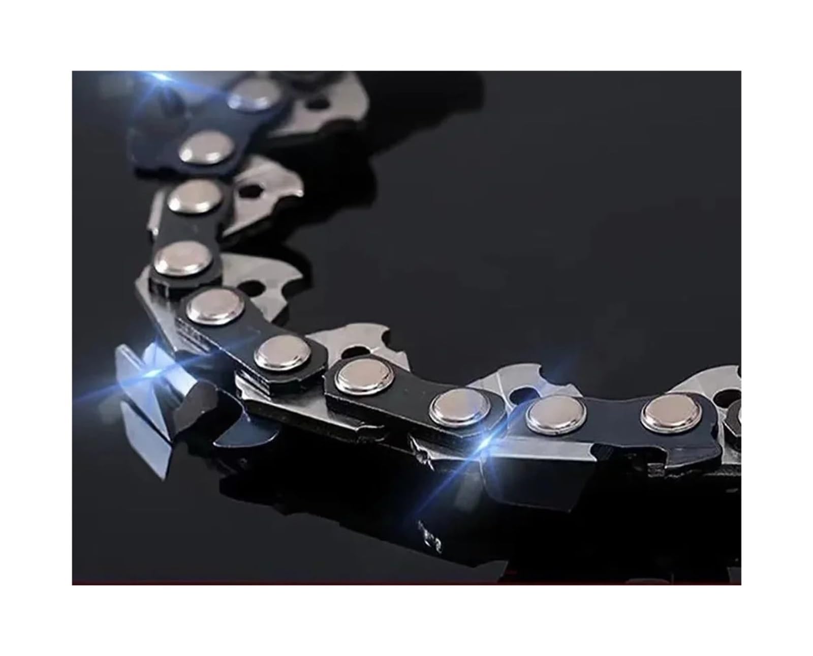 Cadena de motosierra de 8 pulgadas con dientes guía de 33 DL, 3/8" de paso bajo y 0,050" de grosor for sierras eléctricas.(10pcs 8-inch Chain)