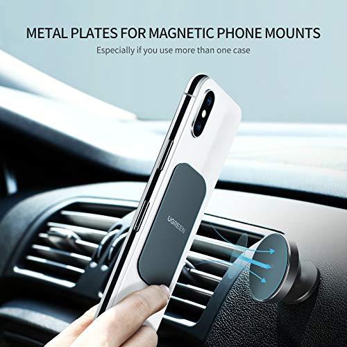 UGREEN 3M Metallplatte für Magnet KFZ Handy Halterung 4 Stück – Ansicht 2