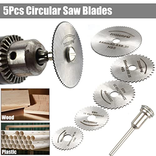 Yakamoz 60Pcs Cutting Wheel Set With 1/8" Shank Mandrels Rotary Tool Accessories For Cutting Wood Metal Stone Plastic, Hss Mini Circular Saw Blades | Diamond Cutting Wheels | Fiberglass Cut Off Wheels #TOP2