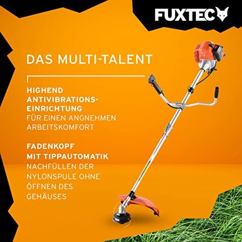 Bild 4 - FUXTEC Benzin Motorsense – 2in1 Multitool Trimmer FX-MS162 mit 62cc 3,5PS Leistung, 2-Takt - Profi-Tragegurt Rasentrimmer, Freischneider fs Faden – Easy Starter