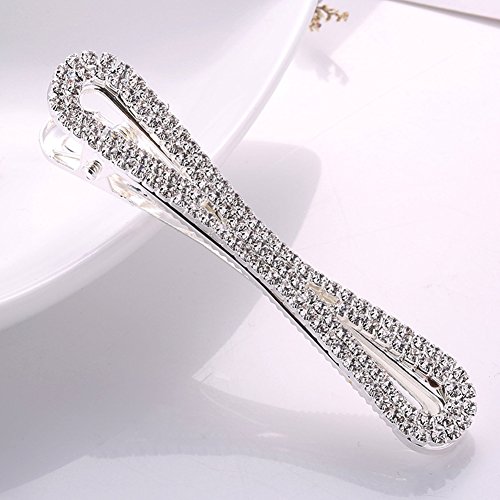 Fashion 2Pcs Bling Women Girls Full Rhinestone Hair Clips miniatura 5