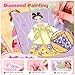Art Craft Activity for Kids, Paper Craft Kits - Paper Makeup DIY Girls Toy Kit with Diamond Painting & Princess Dress Up Set, Ideal Birthday Halloween Party Gift for Girls Ages 4 5 6 7 8 9+ Year Old