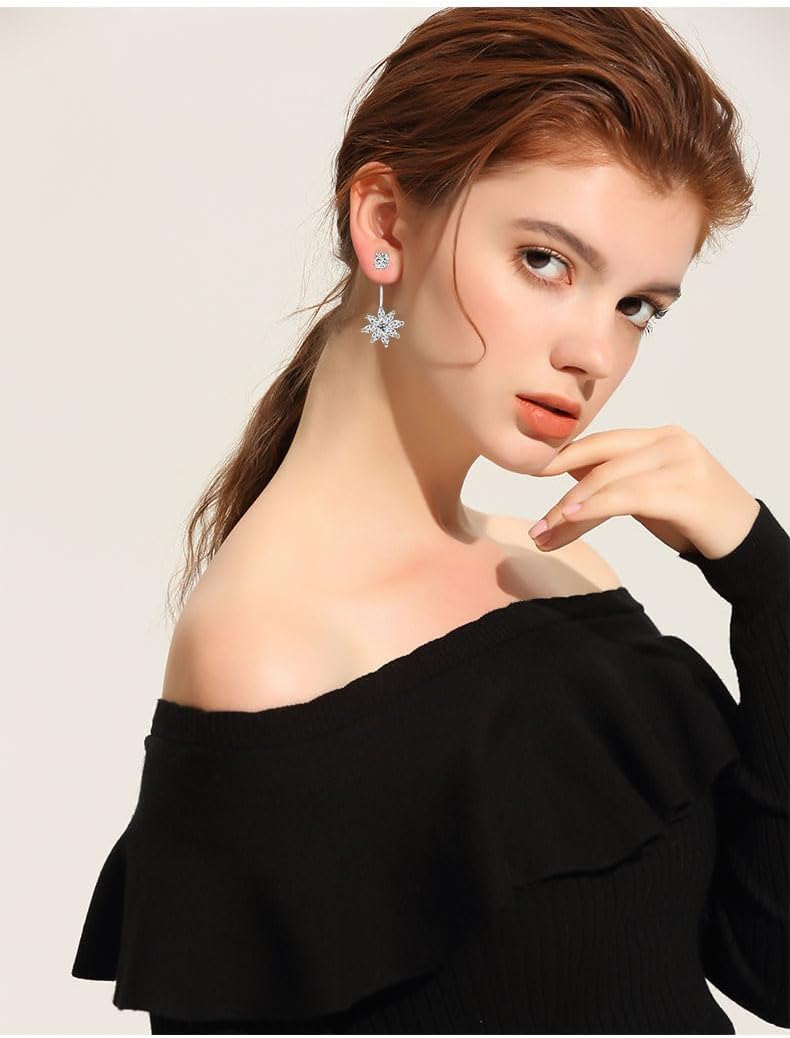 Yoursfs Purple Stud Earrings For Women Halo Gemstone Shiny Hypoallergenic Trendy Platinum Plated Zircon Gemstone Earring - Image 7