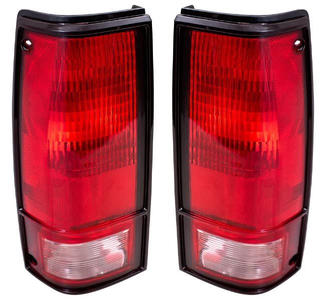 DirectAuto Pair (Left and Right) Tail Lights Replacement for S10 Pickup 82-93