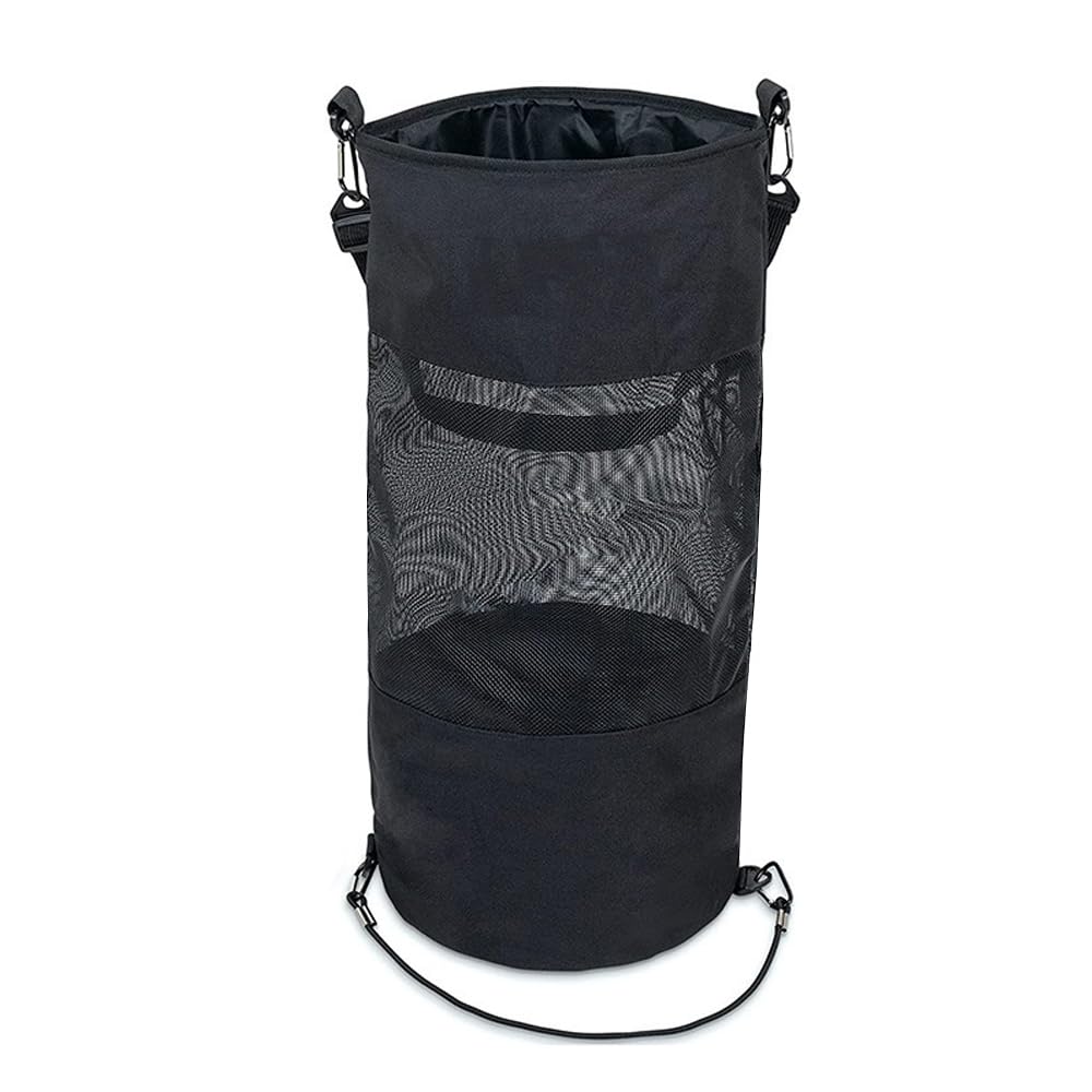 BDKMMS Boat Trash Bag, Portable & Foldable Garbage Mesh Container with Bundle Rope, Reusable Boats Storage for Boat Kayak Camper