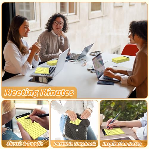 Image of Oleitodh 4x6 Notepads - 48 Pack Yellow Memo Pads Small Writing Pads with Perforated Lined Pages, Mini Note Pads 30 Sheets per Lined Note Pads 4x6, Pocket Notepads for Office School Home Supplies