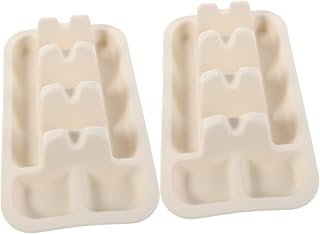 NUOBESTY 2pcs Silicone Taco Holder Plates with Dividers Heat-Resistant Nonstick Corn Tortilla Tray for Family Gatherings and Parties Microwave and Oven Safe