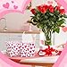 AnyDesign 12Pcs Valentine' s Day Facial Tissues Cube Boxes with 600 Sheets 3 Ply Napkins Pink Watercolor Heart Square Tissue Box Cover for Wedding Anniversary Home Car Accessories