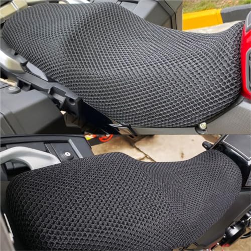 Funda de asiento para Suzuki V Strom DL250 cojín transpirable 3D negro 5