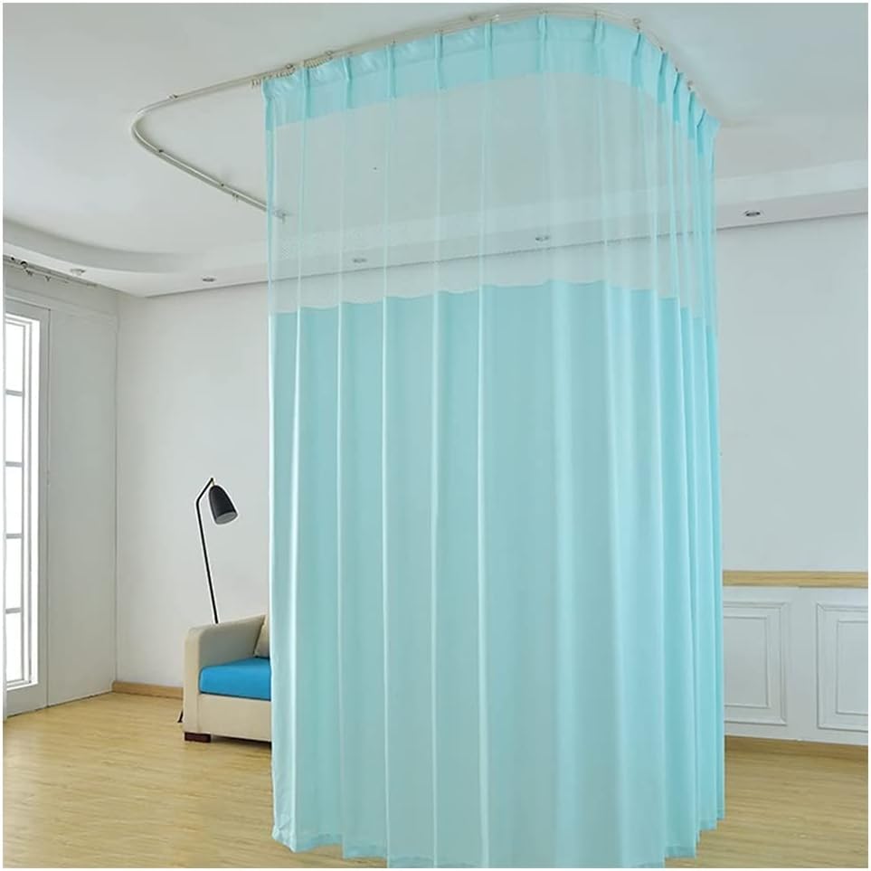 Flame Retardant Medical Curtains - Room Divider Privacy Cubicle Curtain - with Bendable Curtain Track - for Hospitals, Beauty Salons, Office - 11 Colors (Color : Ash Brown, Size : 2 * 2.7M)
