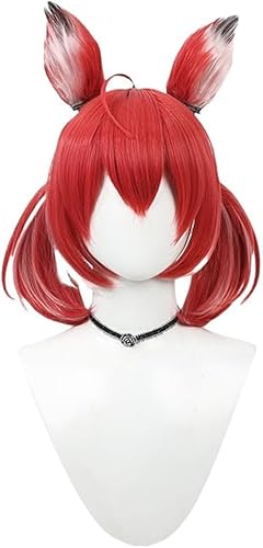コスプレウィッグ 赤見かるび 耐熱 文化祭 小物 ハロウイーンウィッグ かつら wig ネット付き コスチュームのサムネイル