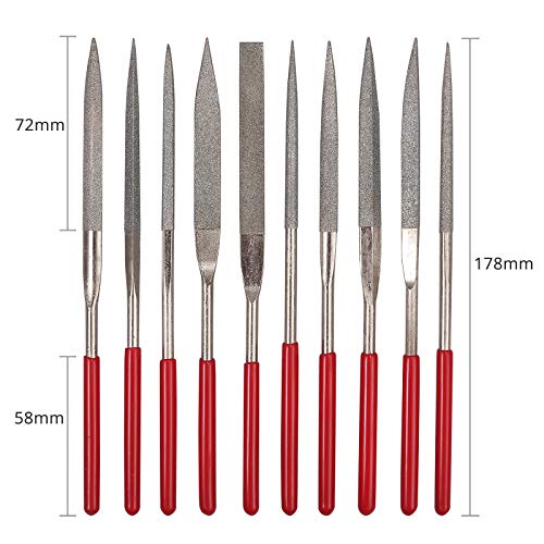 AUTOUTLET Fliesenzange, Hartmetall Mosaikzange mit 10x Mini Diamond Files Set, YG8 Rad Klingen Schneiden Glas Fliesen Keramik Cutter Nipper DIY Werkzeuge für Bodenschneiden, Besäumen, Schleifen