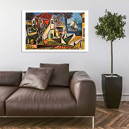 Lámina Picasso Paisaje Mediterráneo Giclée con acabado premium semi brillante enmarcado 5