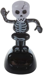Solar Power Dancing Figure Gruesome Skeleton,Novelty Desk Car Toy Ornament