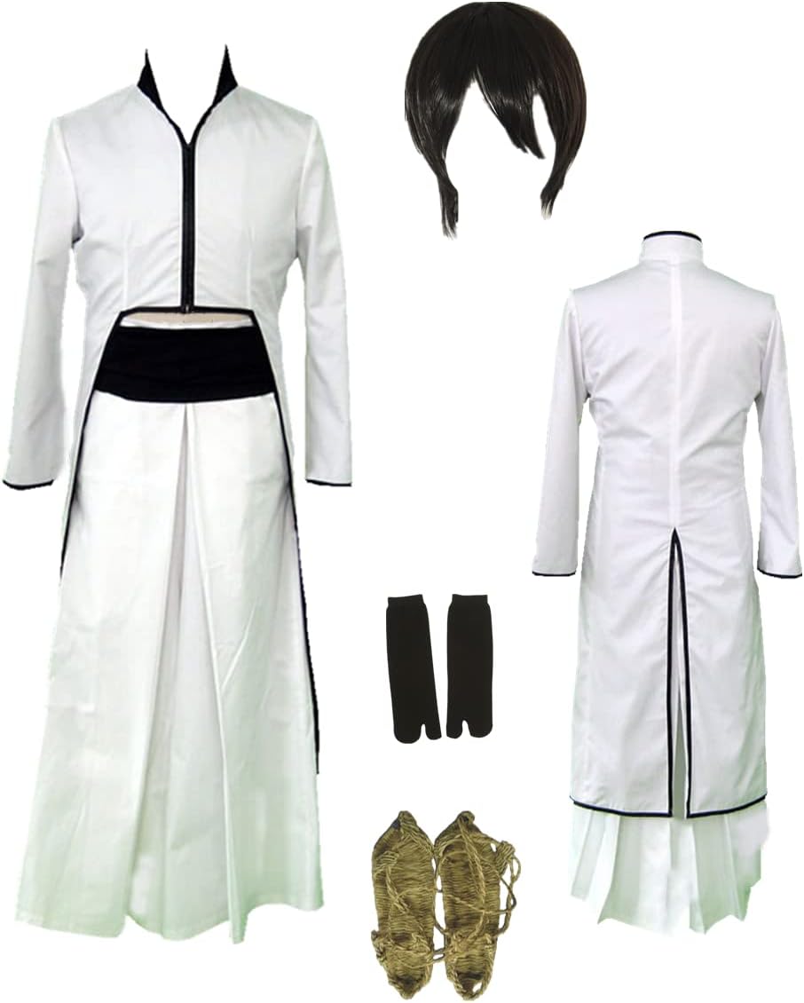 ZNZXYCOS Adult Anime Cosplay White Kimono Kendo Pants Men's Suit Halloween Costume