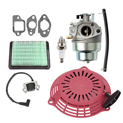 Hippotech Vergaser und Luftfilter-Set mit Rückzugstarter, Zündspule für Honda GCV160 GCV160A Rasenmäher GCV160LA GCV160LE GCV160A0 GCV160LA0