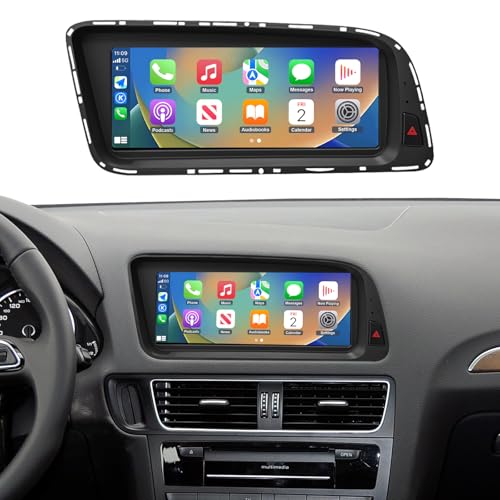 Road Top Autoradio 8.9 inch Car Radio Carplay Touchscreen pour Q5 2009-2017 Année avec 3GMMI, Soutien pour Apple Carplay/Android Auto/Mirrorlink/Navigation