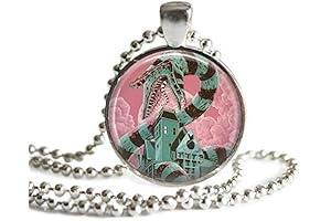 Beetlejuice Silver Plated Sandworm Pendant Necklace