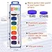 24 Pack Washable Watercolor for Kids, 8 Colors Non-Toxic Water Color Paint with Wood Brushes, Ideal for Classroom, Party Favors, Art Supplies, Christmas Gift